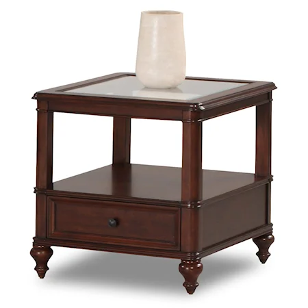 End Table with Cherry Veneer